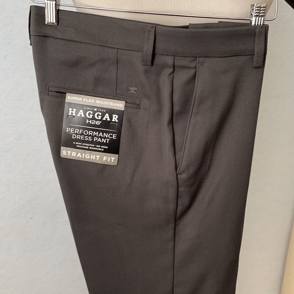 Gray Haggar Straight Fit Dress Pants - Picture 2 of 12